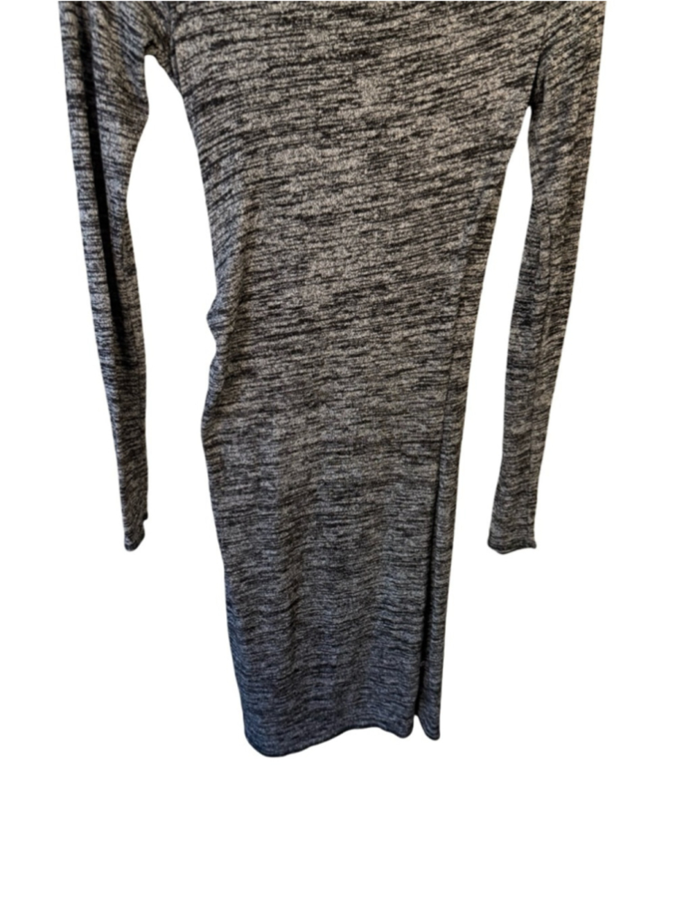 Wilfred Charcoal Marled Wrap Bodycon Dress Size S Minimalist Fall Winter - Picture 13 of 13